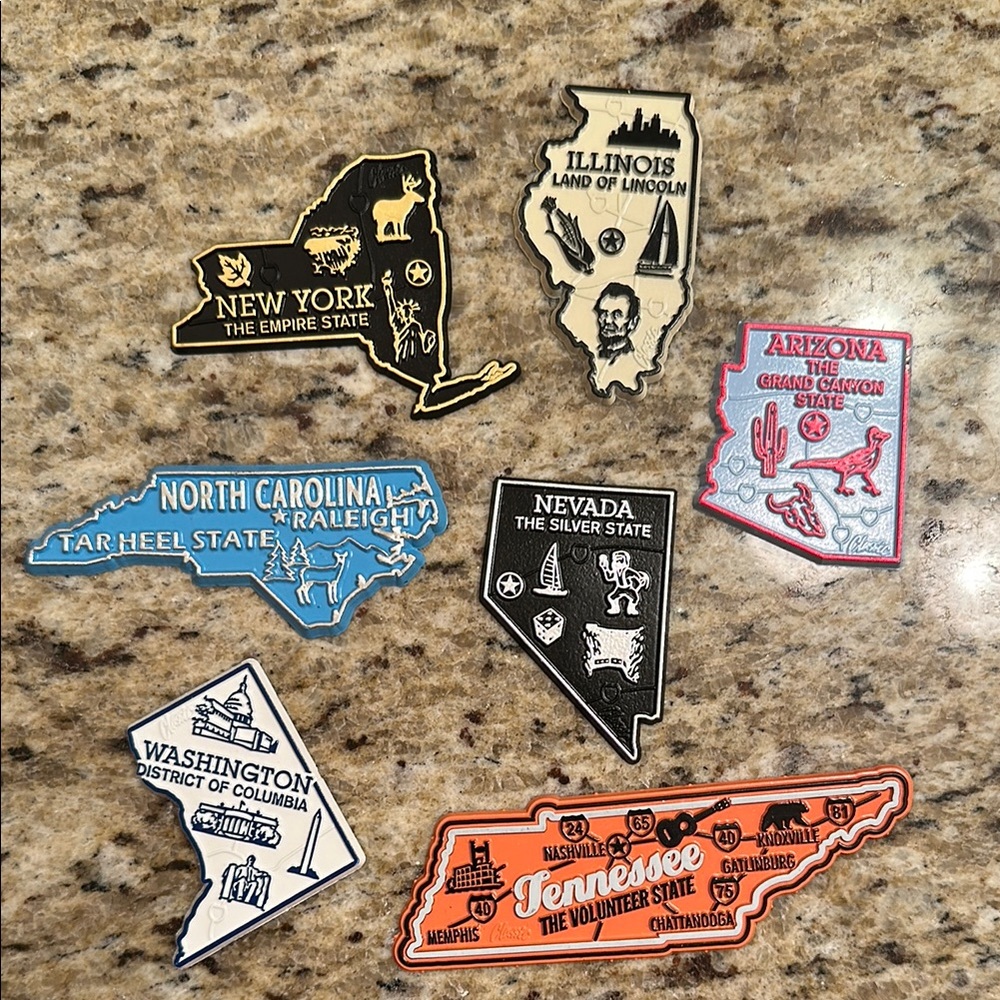 State Souvenir Magnets Set